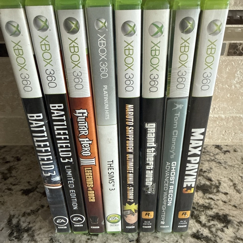 Xbox 360 Game Lot Battlefield 3, Max Payne, Grand Theft Auto